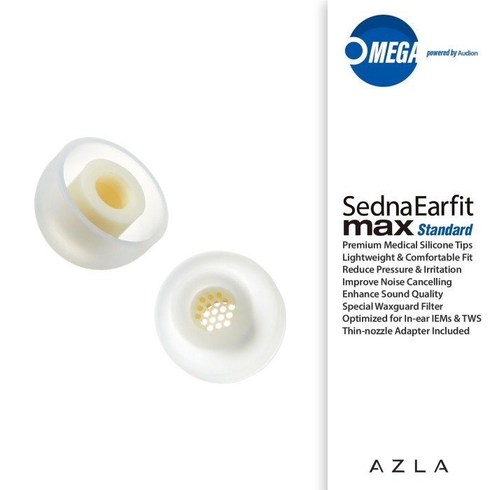 Azla Sednaearfit Max Standard For Iem & Tws Medical Silicone Eartips