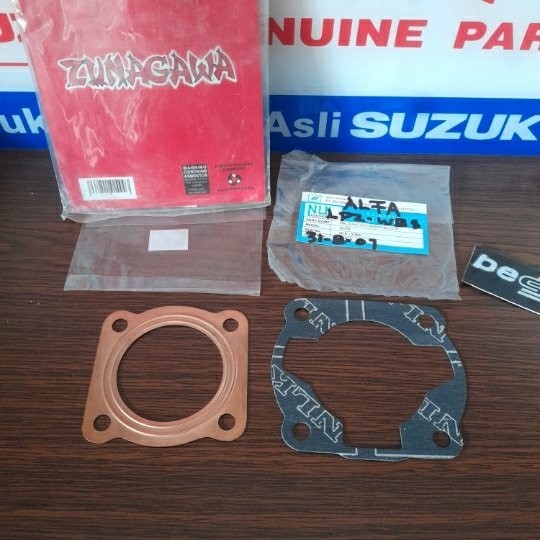 gasket packing paking perpak cylinder head cop kop blok top set topset YAMAHA ALFA SIGMA CHAMP ASLI 