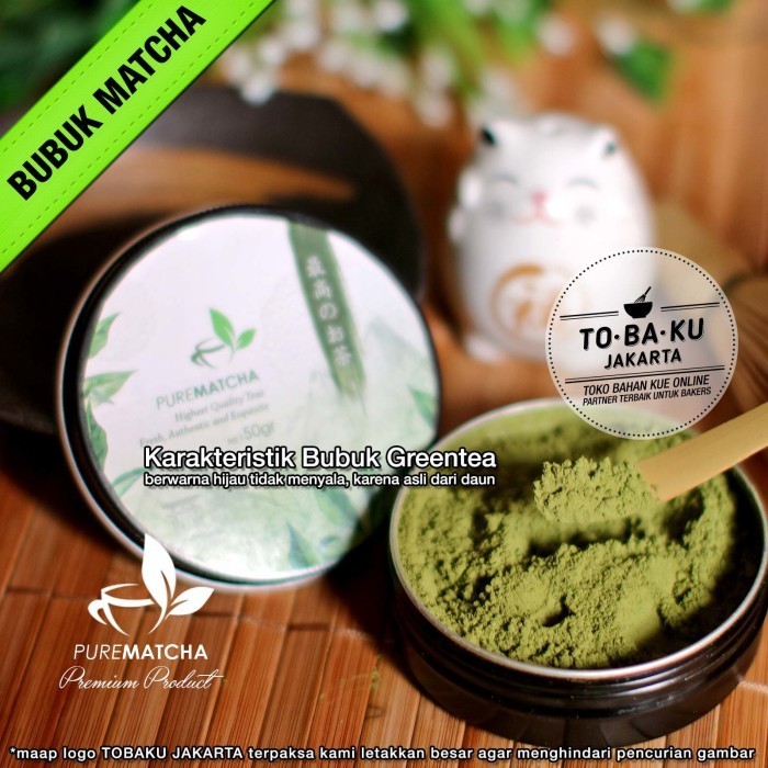 

Pure Matcha Powder 50Gr Kaleng Bubuk Matcha Murni Green Tea