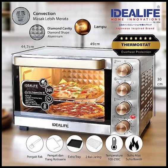 IDEALIFE IL335 OVEN LISTRIK KAPASITAS 35 LITER IDEALIFE IL 335