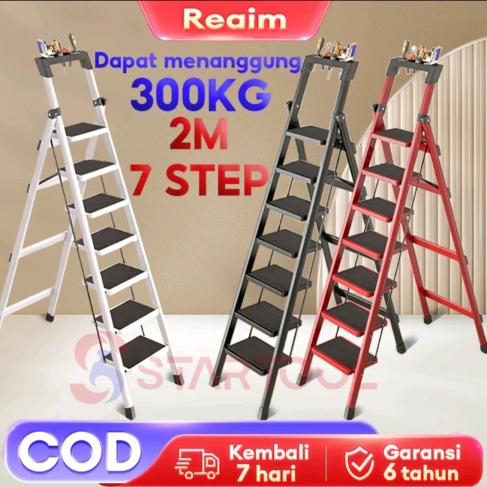 

Tangga Besi Lipat 7 Tingkat Kokoh Kuat