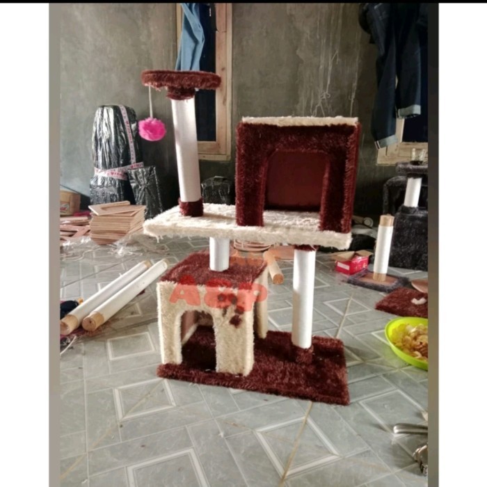

Rumah Kucing Tingkat Cat Tree Kokoh