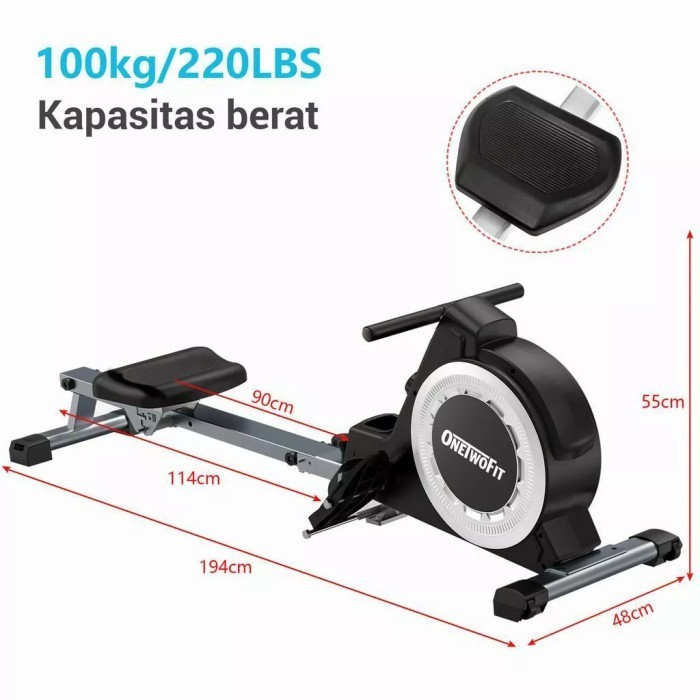 

Rowing Machine Fitness Resistensi Adjustable Home Fitness