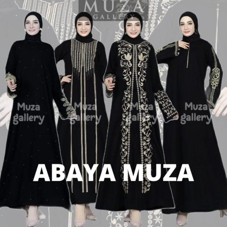 Gamis Abaya Remaja Muza Hitam Syari Tuey Dress Muslim Busui Gamis Abaya Remaja