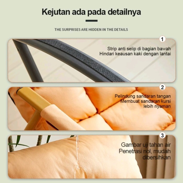 

Kursi Santai Minimalis Modern Kursi Sofa Goyang Malas Kokoh