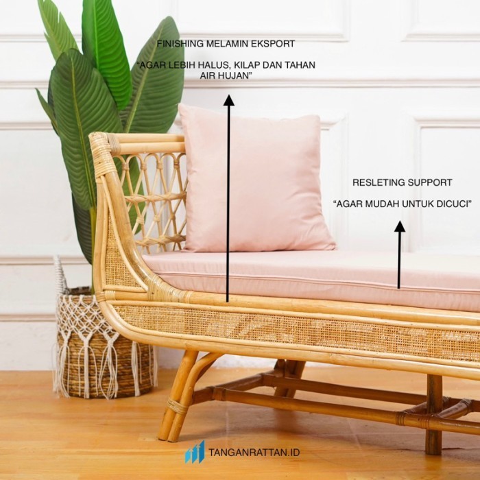 

Sofa Bench Rotan Kualitas Ekspor 3 Seater