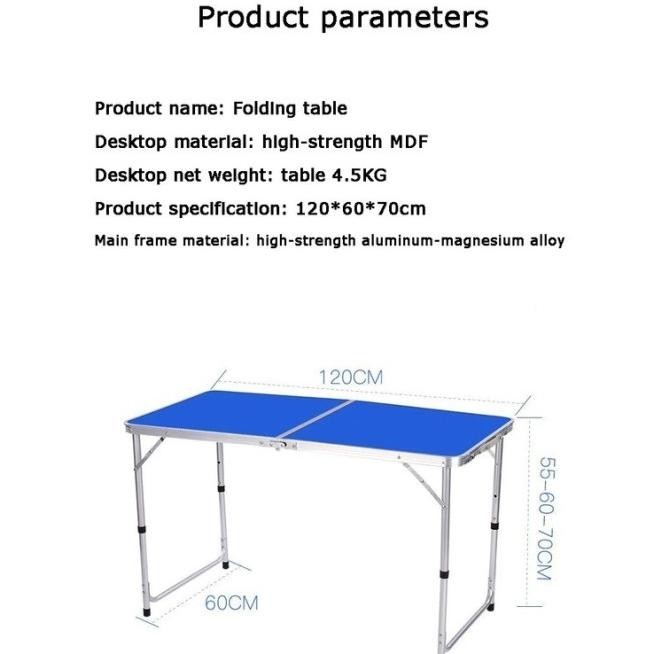 Meja Lipat Koper 4 Kursi, Meja Lipat Meja Koper Aluminium Meja  Tokomutiarat