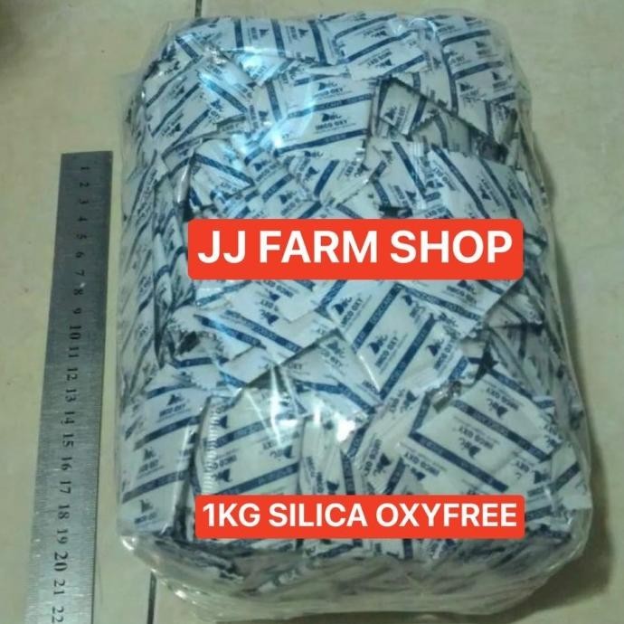 silica gel oxyfree 1kg plastik untuk makanan kering / basah PREMIUM