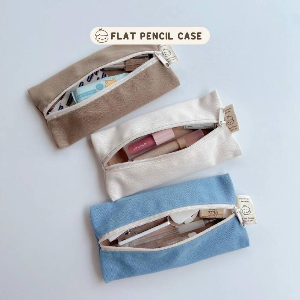 Toteally Flat Pencil Case | Aesthetic Pencil Case | Kotak Pensil Korea