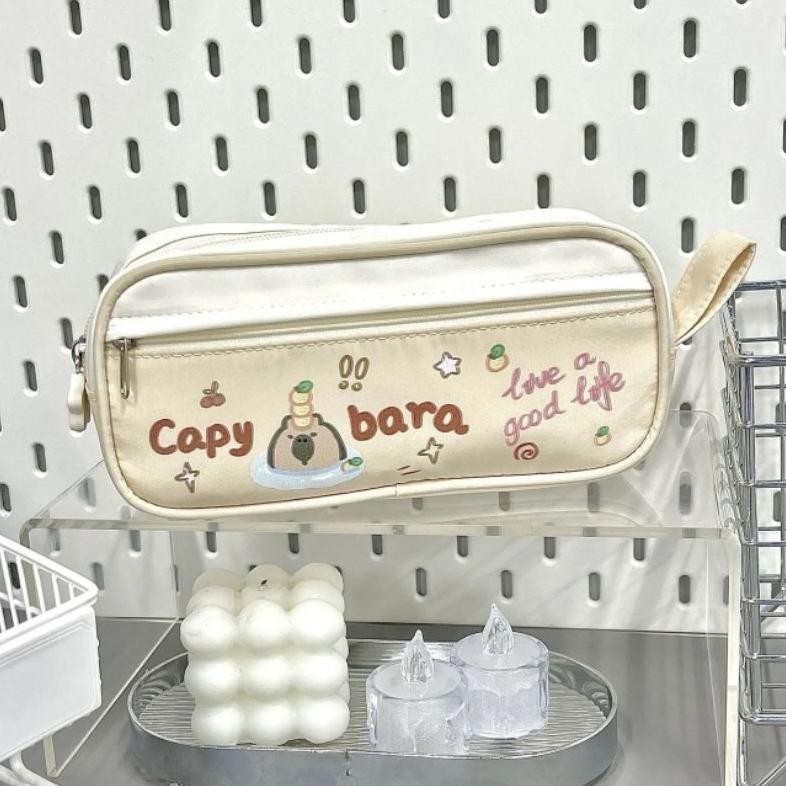 

Kotak pensil kapibara pencil case capybara bag pouch kosmetik kapasitas besar stationery