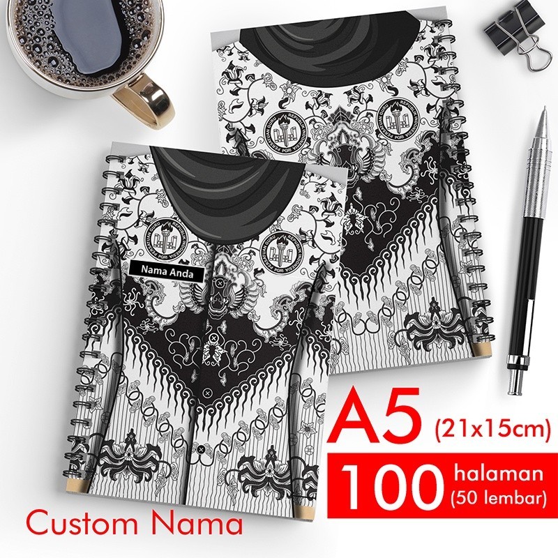 

Baju PGRI dan PNS Notebook Custom Nama PGRI Guru PNS Pegawai Negeri Sipil / Buku Agenda / Catatan