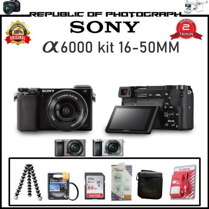SONY ALPHA A6000 KIT 16-50MM / SONY A6000 KIT 16-50MM PAKET LENGKAP