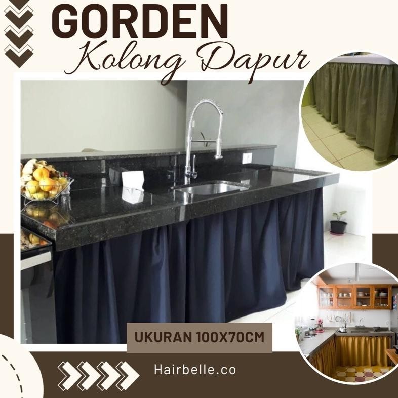 Beli 2 Murah Gorden Kolong Dapur Hordeng Bawah Meja Kompor Tutup Kolong Dapur Korden Meja Dapur Tira
