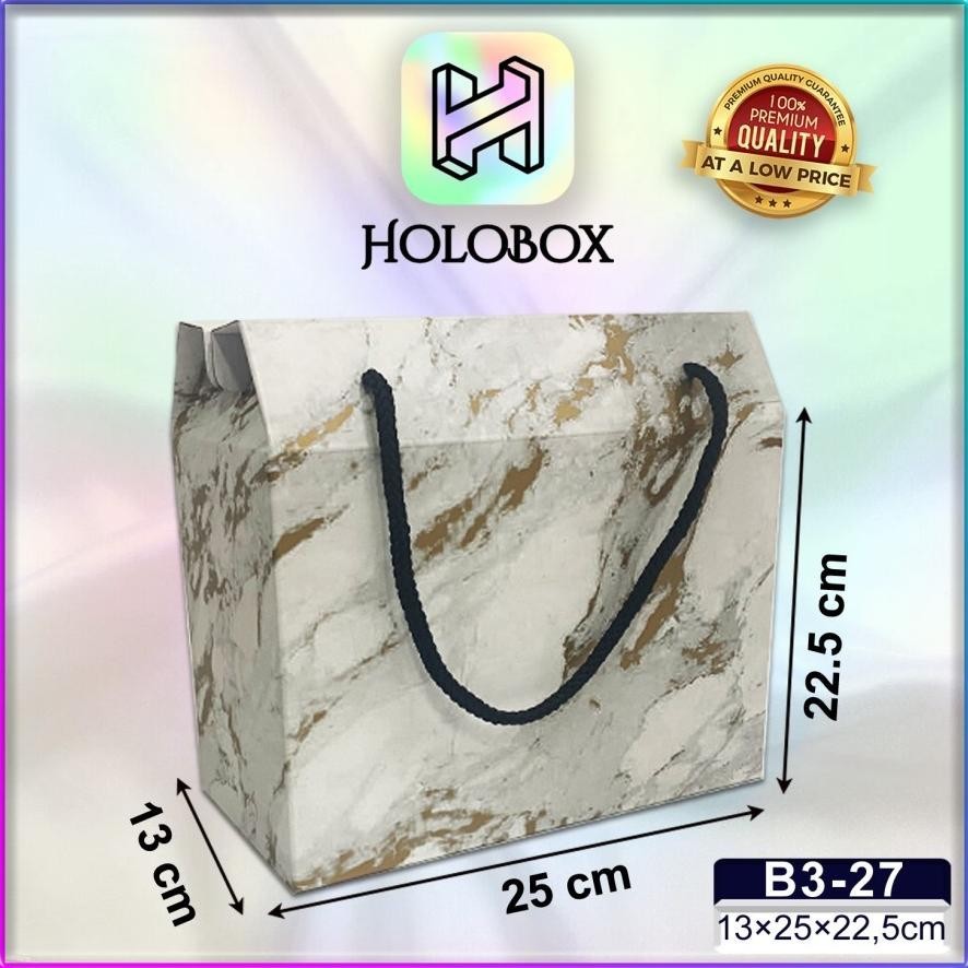 

Beli 2 Murah Box Kado / Kotak Packaging / Gift / Hampers Gable Box Uk 25X13X22 Cm / B3-01