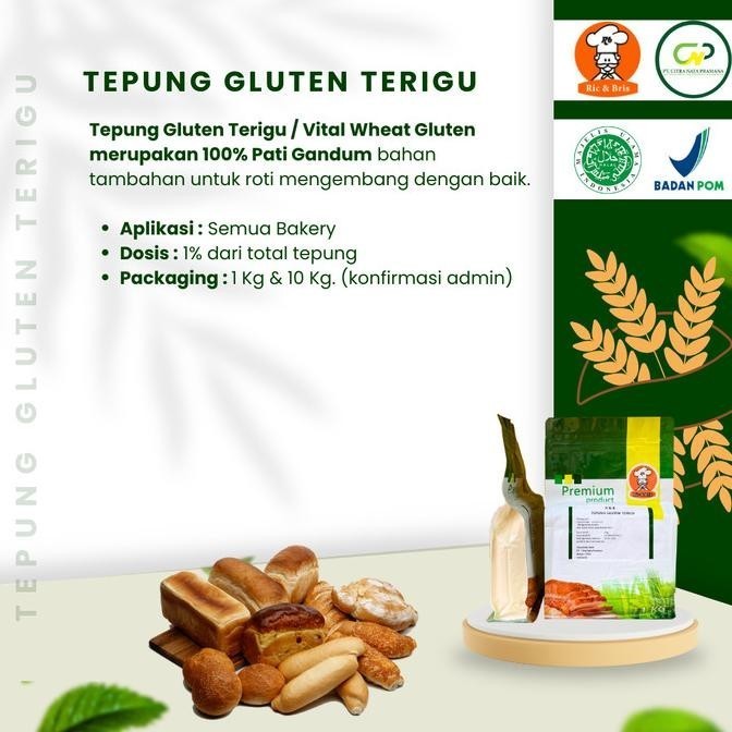 

R&B Organic Vital Wheat Gluten 1Kg / Protein Tepung Gluten Organik -
