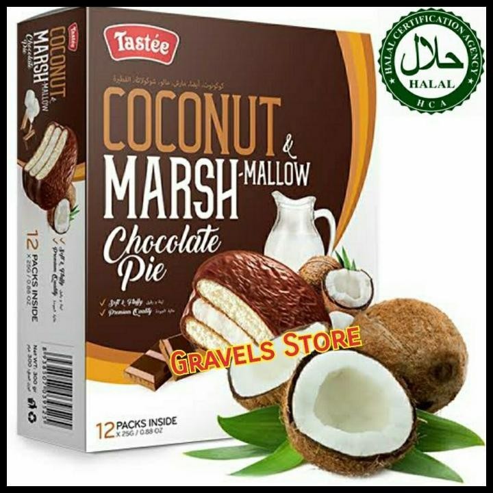 

[Logo Halal] Tastee Chocolate Pie Coconut Marshmallow - Snack Vietnam