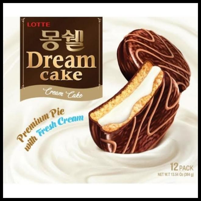 

[12 Pcs - Box] Lotte Dream Cake Vanilla Cream - Kue Moncher Korea