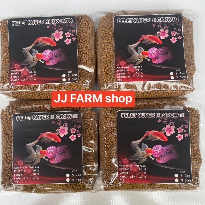 PELET SUPER HI GROWTH SETARA HIKARI GROWTH 500G PAKAN KOI LOUHAN TOP