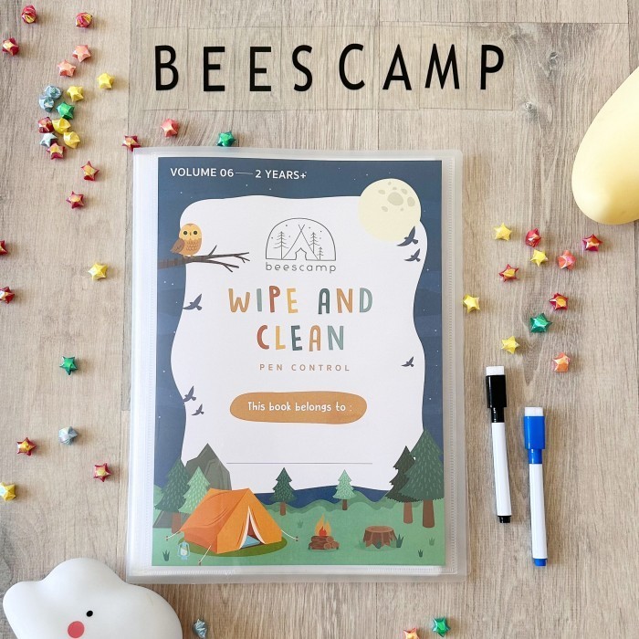 

VOL 6 - wipe and clean activity book (untuk 2 tahun+) worksheet anak