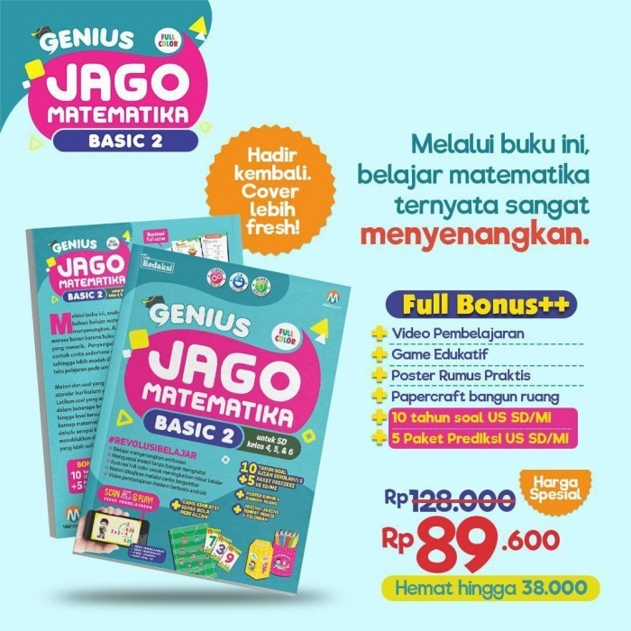 

Genius Jago Matematika Basic 2 Ziyad Books / Buku Anak SD / Buku Murah