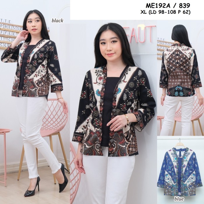 Blouse Batik Wanita Tangan Panjang ME192A K01