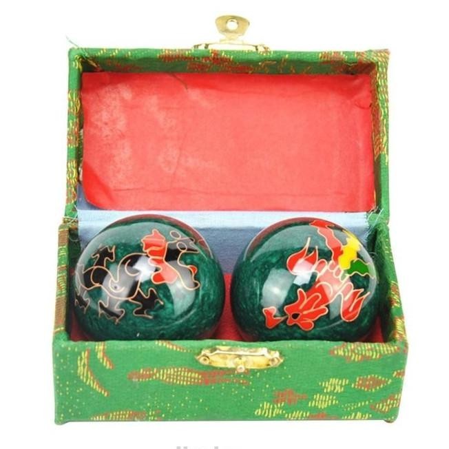 2Pcs Bola Baoding Pijat Otot Tangan Yin Yang Cina Untuk Terapi Chawee8