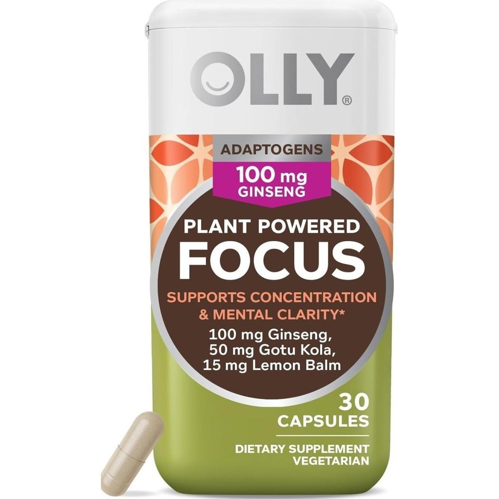 

OLLY Focus Adaptogen Ginseng Gotu Kola Concentration Mental Clarity __Oasis