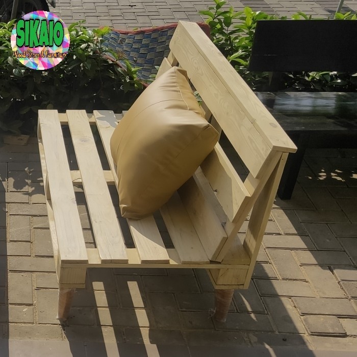 Ready Stok - Kursi Palet Cantik Kaki Miring