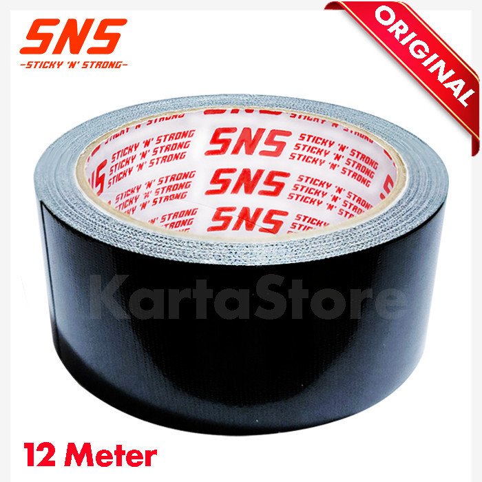 

LAKBAN KAIN HITAM / CLOTH TAPE 2 INCH X 12 METER SNS STICKY N STRONG
