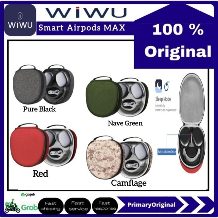 Case AirPods Max WIWU Smart Case Tas Penyimpanan AirPods Max