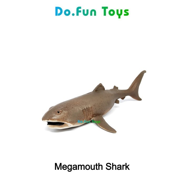 Megamouth Shark Animal Figure / Niatur Mainan Ikan Hiu Mulut Besar