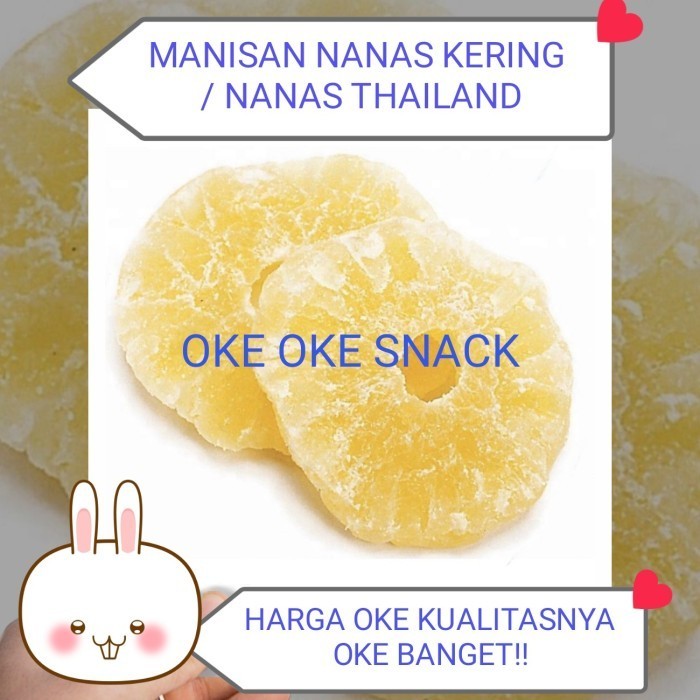 

Manisan Nanas Kering 1000Gr / Dried Pine / Nanas Thailand