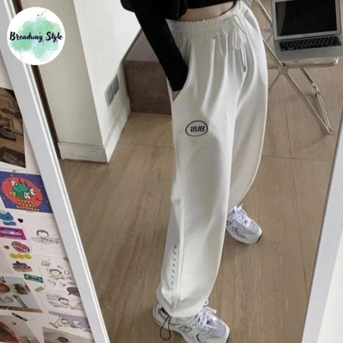 Celana Panjang Kargo Cargo Jogger Long Pants Wanita White Putih Unisex