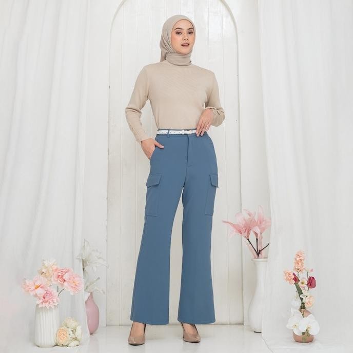 IVARA CARGO PANTS PREMIUM C1010204 by LILAC | Celana cargo wanita HW