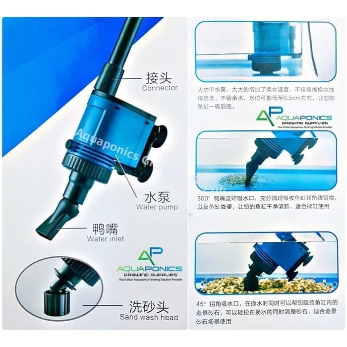 ORIGINAL SOBO BO 028 VACUM UNDERGRAVEL CLEANER AQUARIUM AQUASCAPE