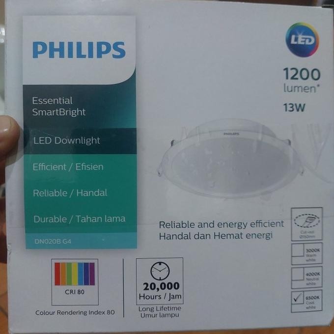 PHILIPS DOWNLIGHT LED 13 WATT 220-240V 6" (Baru)
