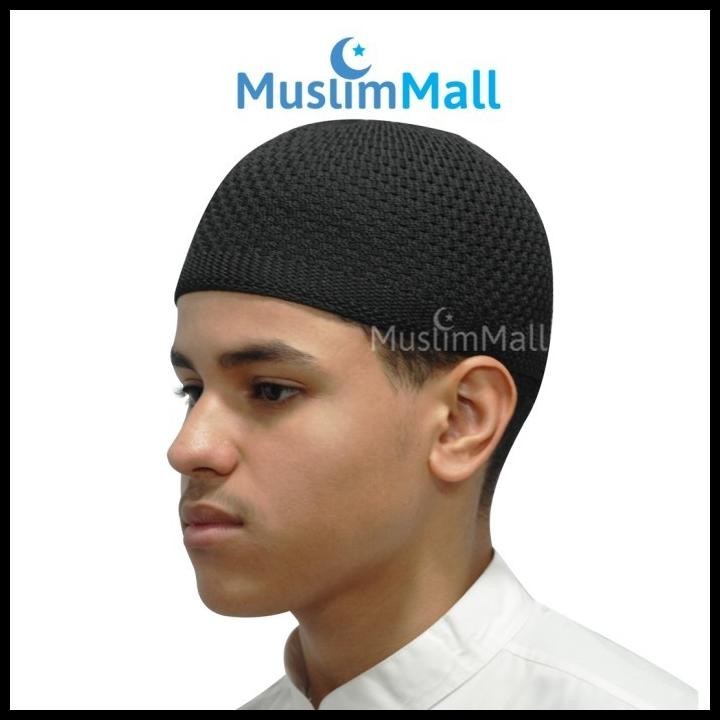 K 7Z PECI RAJUT NILON HITAM SIZE LENGKAP THEKUFI KOPYAH KOPYAH STRETCH