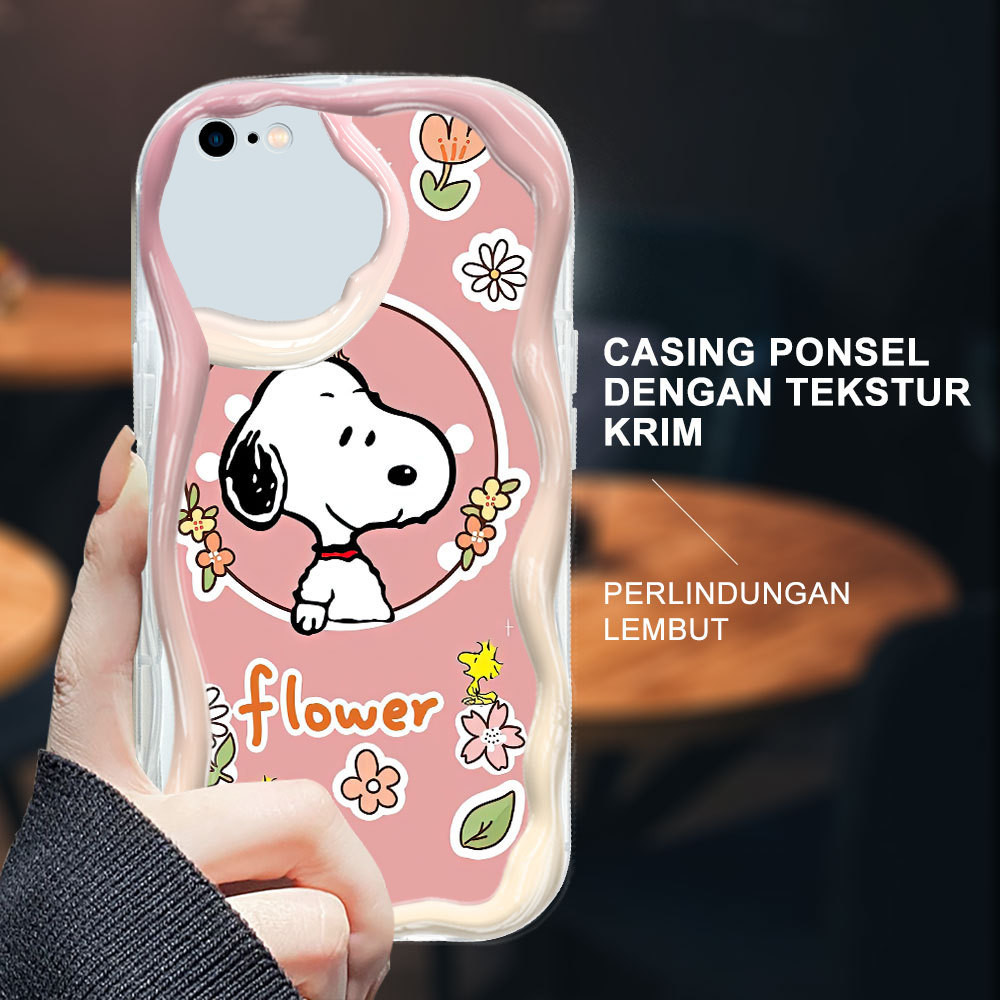 Duang Apple iPhone 6 6S 7 8 11 PRO PLUS SE 2020 2022 X XR XS MAX  Casing Ponsel  Pola Cute Snoopy  S
