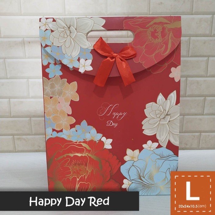 

Paper Bag Pita Motif Ukuran L / Tas Kertas Kado - FLOWER MIX