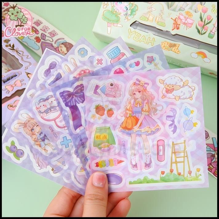 

TERBARU STICKER SET BOX WITH DIY PLATE CLIP PENCERAM STIKER GIFT GOODIE BAG !