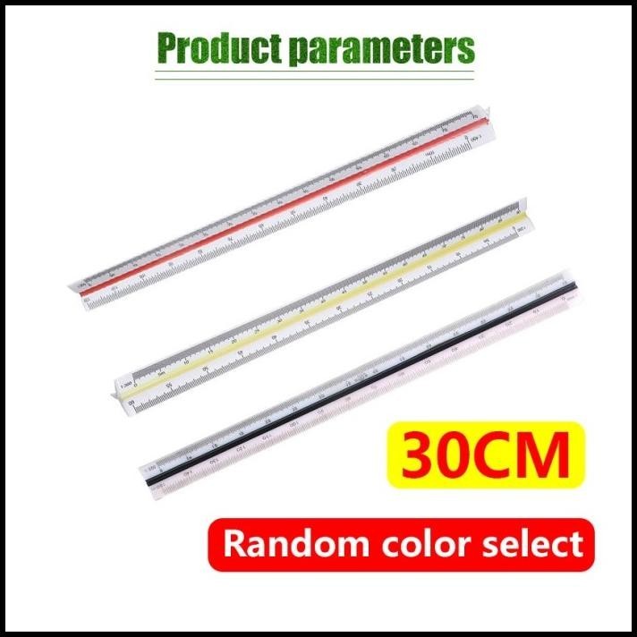 

TERMURAH 30CM PENGGARIS SKALA SEGITIGA ALUMINIUM ARSITEKDESIGN TRIANGULARRULER !!!!!!!