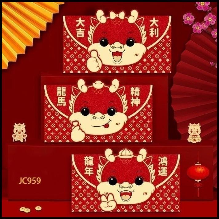 

HOT DEAL ANGPAO IMLEK PREMIUM TAHUN NAGA HONGPAO DRAGON LUCU MURAH PREMIUM