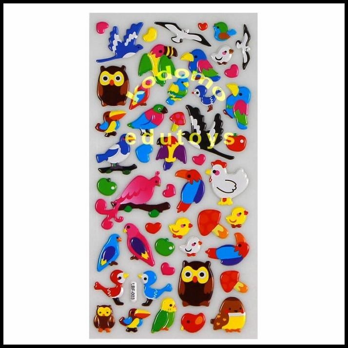 

DISKON STICKER STIKER ANAK TIMBUL BURUNG BIRD & OWL 2829 !!!