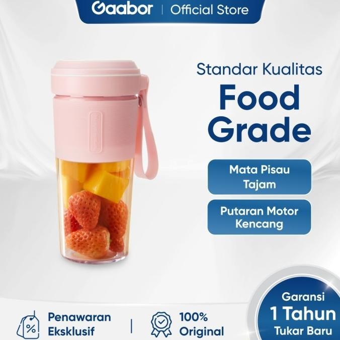 Gaabor Rechargeable Mini Portable Juicer 300ML Blender Jus Mini