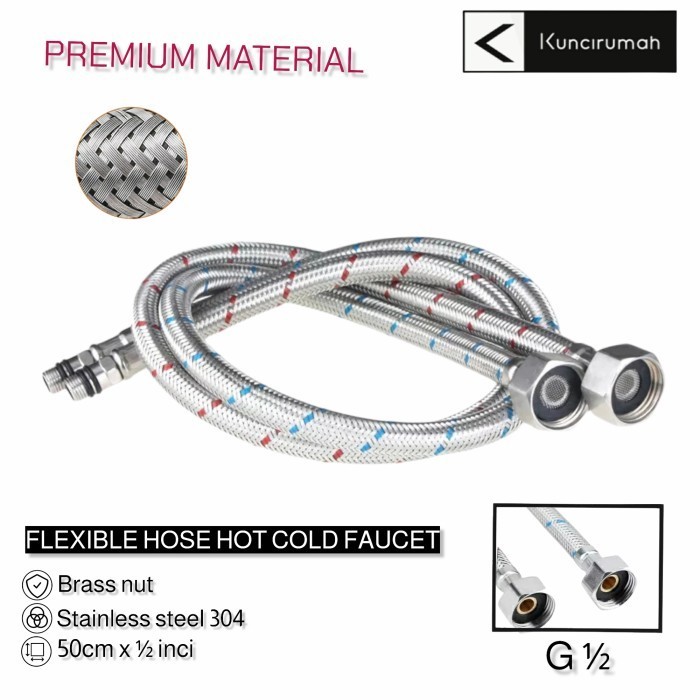 FLEXIBLE HOSE / SELANG FLEXIBLE KRAN PANAS DINGIN 50CM
