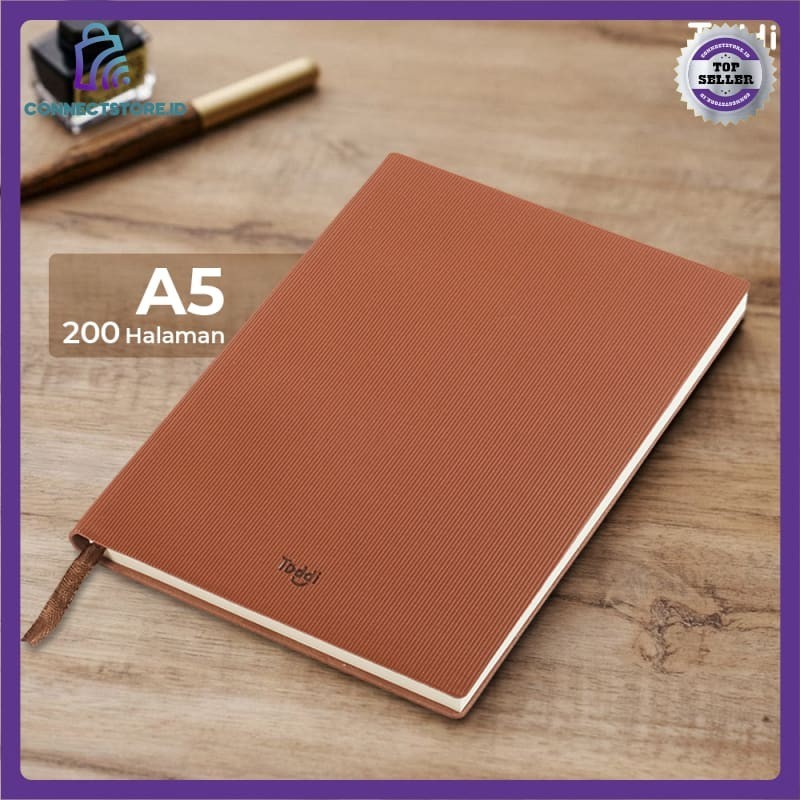 

Buku Tulis Memo Paper Business Notebook Leather Cover A5 Td101 Brown