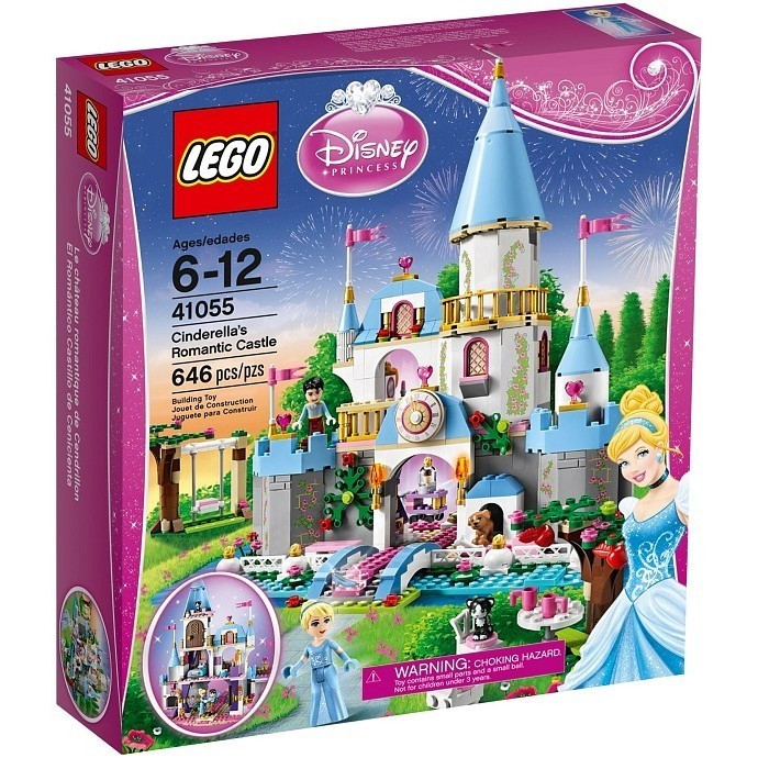 Toys LEGO Disney Princess Cinderella's Romantic Castle 41055 - Blocktopia