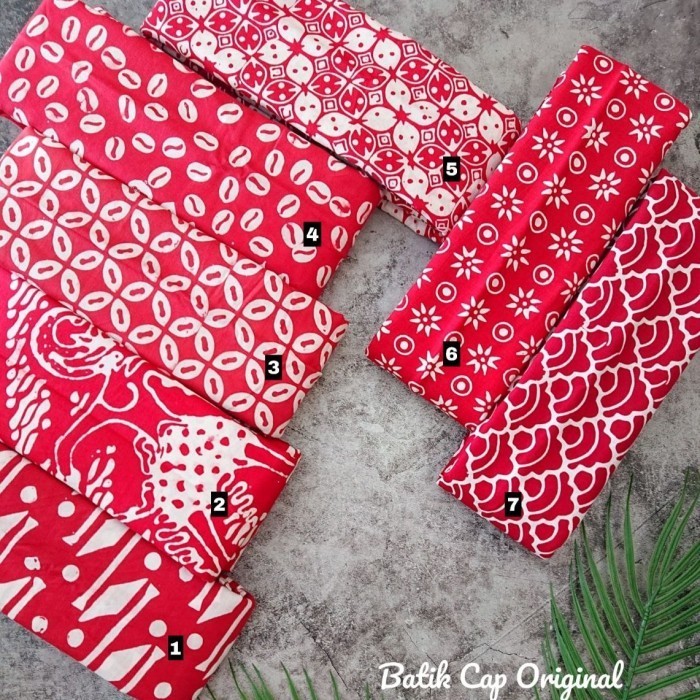 Kain Batik Cap Handmade Serian Merah Putih (97)