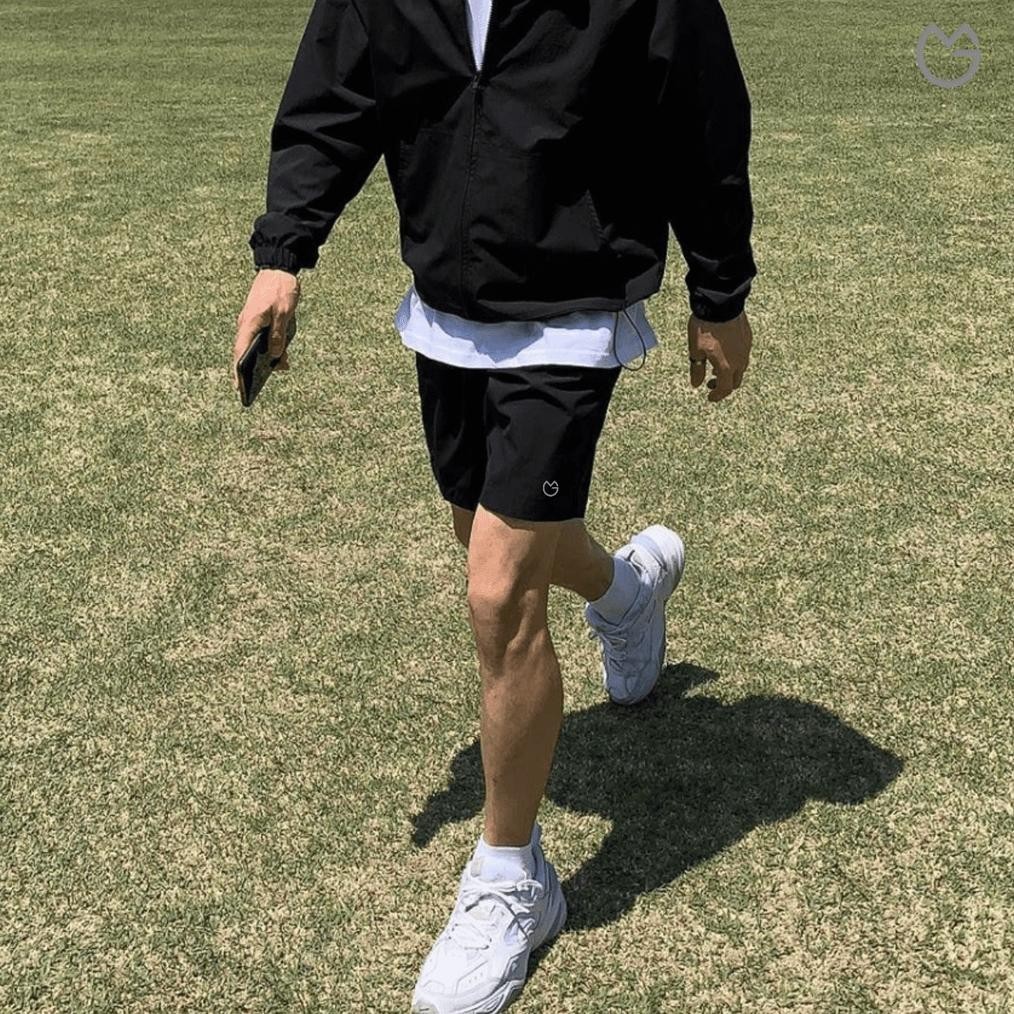 Emga Celana Pendek Shorts Pants Olahraga Santai Kolor Polos Hitam Pria Wanita Laki Unisex Basket Rum