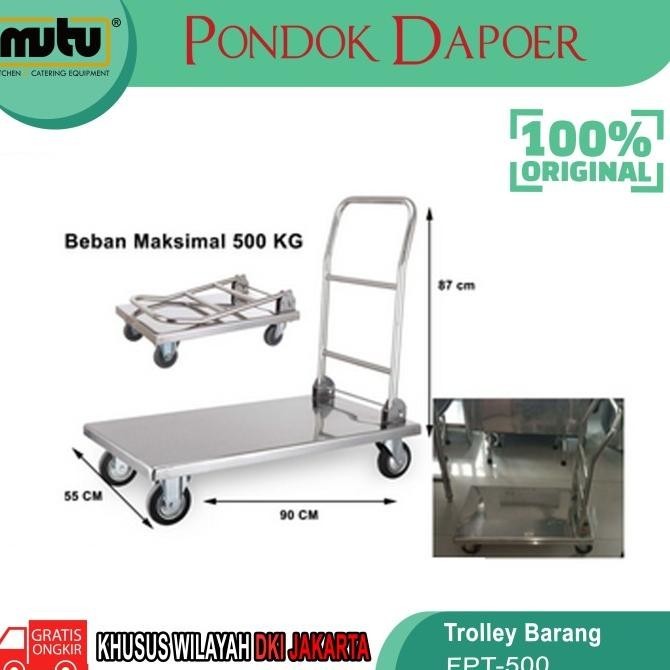 Foldable Trolley | Trolley Barang Stainless Steel 500 Kg Mutu Fpt-500